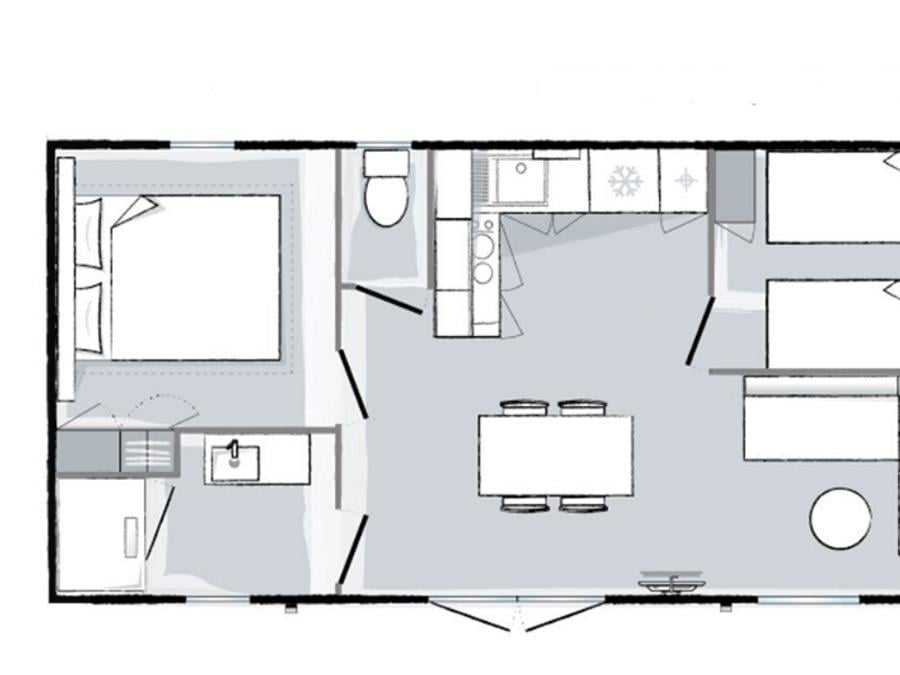 Mobilhome 4 personnes - Cocoon 2 chambres 30m² 6