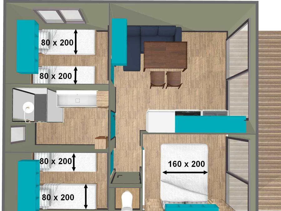 Chalet 6 personnes - PRIVILEGE Grand Panoramic - 3 chambres- 33m2, terrasse couverte de 14m2 12