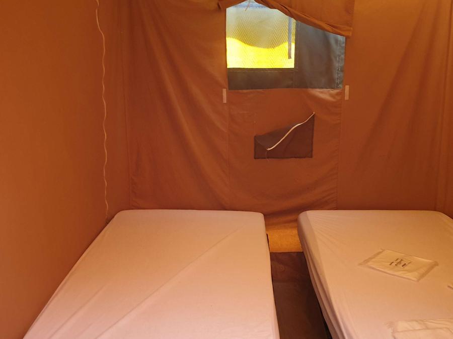 Tente 4 personnes - Tente Lodge Nature Standard 25m² (2 chambres) - sans sanitaires + Terrasse 3