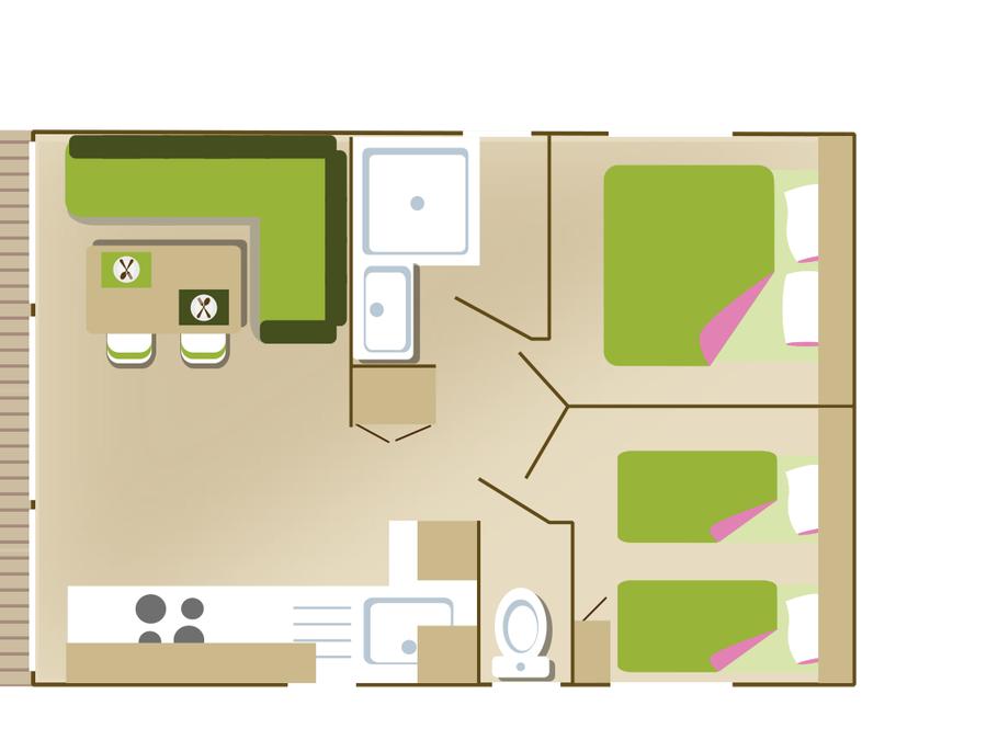 Mobilhome 4 personnes - Lavalette - Mobil Home 4* 4 pers 4