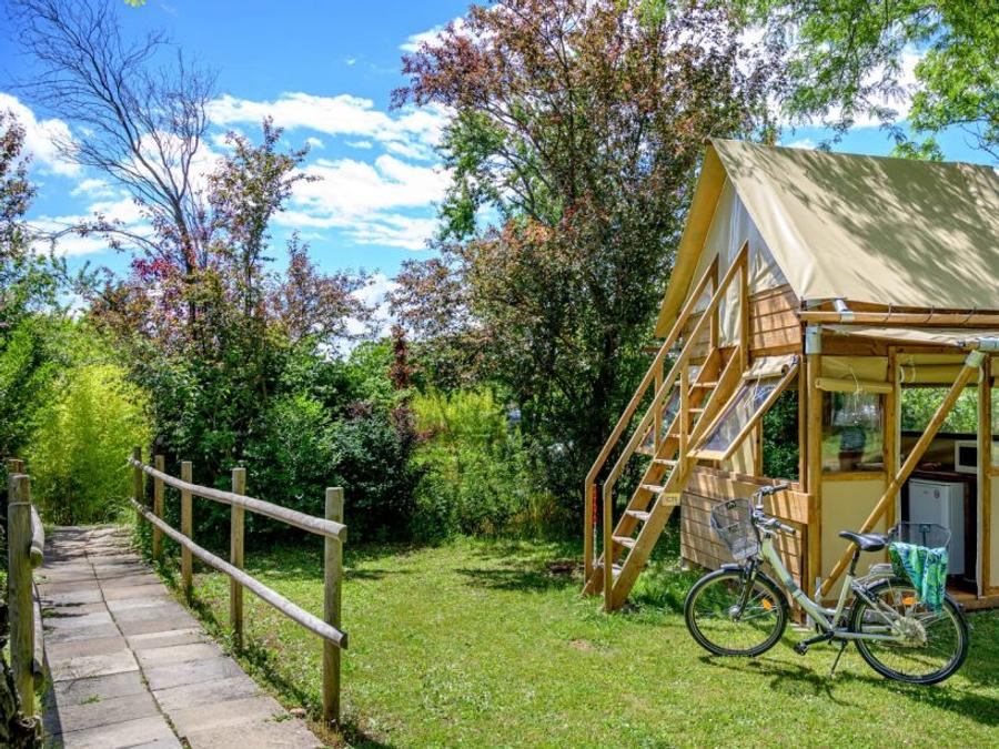 Tente en toile et en bois 2 personnes - Bivouac perché Cyclo 8m² 1 chambre ( sans sanitaires) 2 pers 0