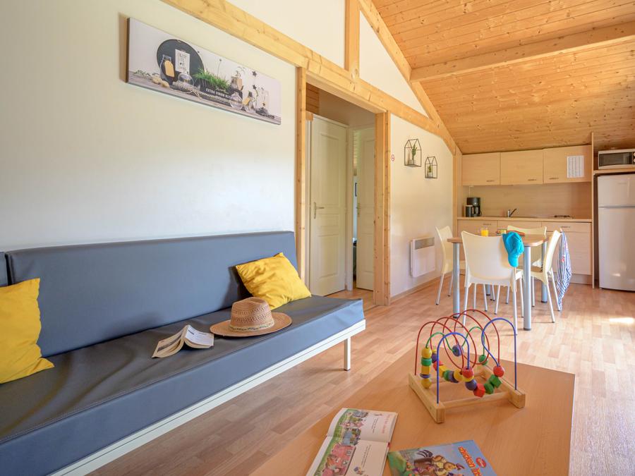Chalet 5 personnes - Chalet Premium 35m² 2 chambres + terrasse couverte + climatisation + TV + LV 5 pers 3