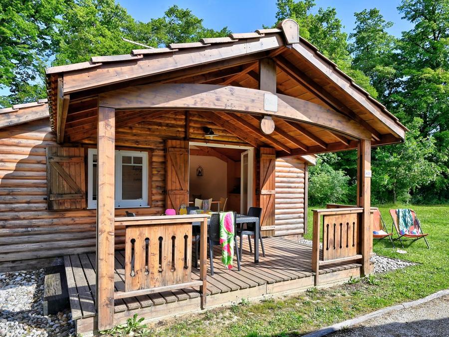 Chalet 5 personnes - Chalet Premium 35m² 2 chambres + terrasse couverte + climatisation + TV + LV 5 pers 0