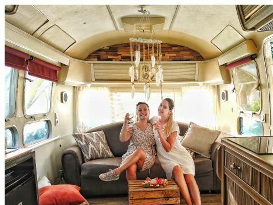 Caravane 2 personnes - Caravane américaine Airstream avec Spa Privé sur terrasse couverte 2 pers 7