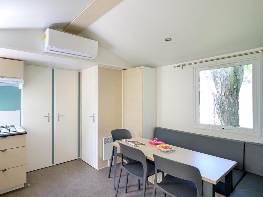 Mobilhome 6 personnes - Mobil-home Confort 29m² 3 chambres + terrasse couverte + climatisation + TV 6 pers 3