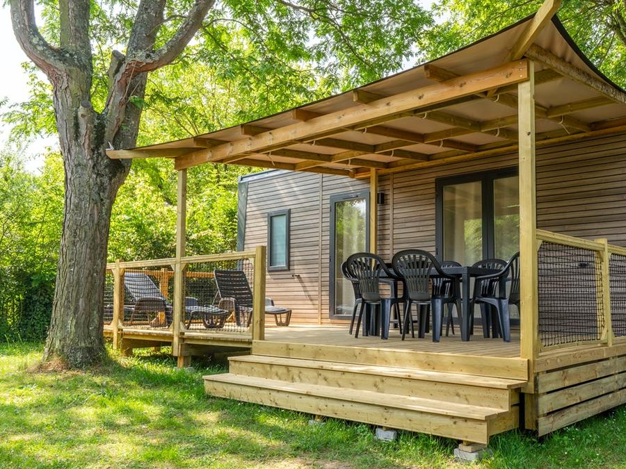 Mobilhome 4 personnes - COTTAGE Premium 2ch  29m² 2 chambres + TV + Lave-vaisselle + climatisation + plancha + terrasse XL 7