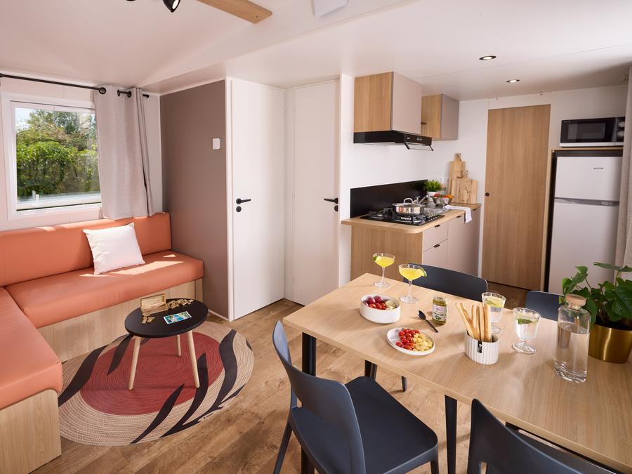 Mobilhome 4 personnes - COTTAGE Premium 2ch  29m² 2 chambres + TV + Lave-vaisselle + climatisation + plancha + terrasse XL 4