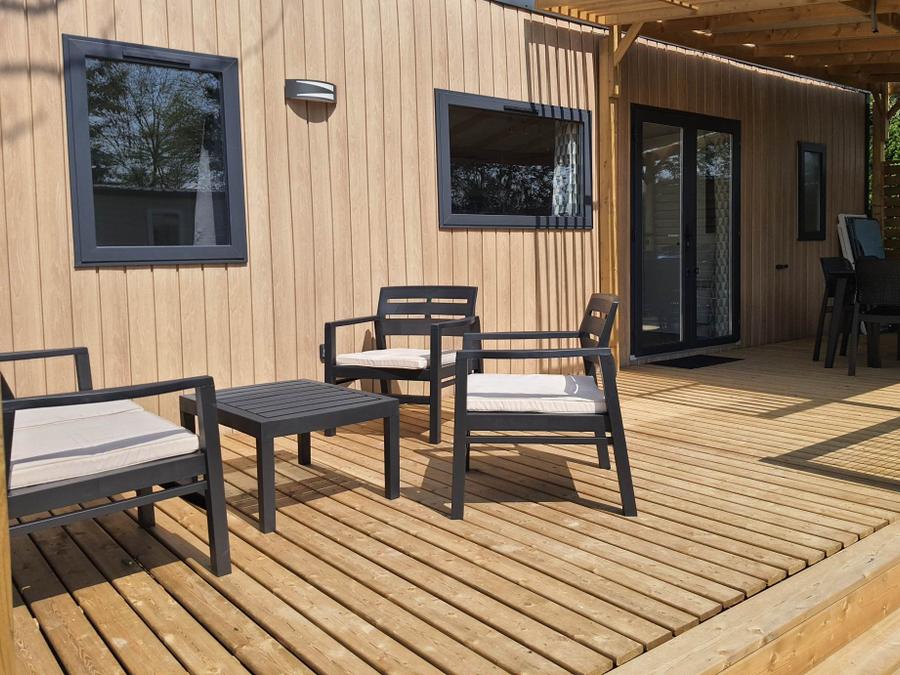 Mobilhome 6 personnes - COTTAGE Premium 3ch  35m² 3 chambres + TV + Lave-vaisselle + climatisation + plancha + terrasse XL 14