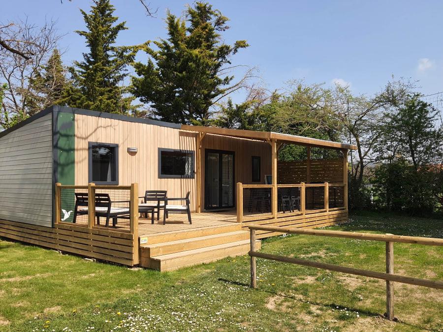 Mobilhome 6 personnes - COTTAGE Premium 3ch  35m² 3 chambres + TV + Lave-vaisselle + climatisation + plancha + terrasse XL 13