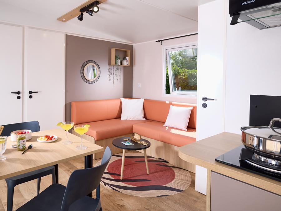 Mobilhome 6 personnes - COTTAGE Premium 3ch  35m² 3 chambres + TV + Lave-vaisselle + climatisation + plancha + terrasse XL 3