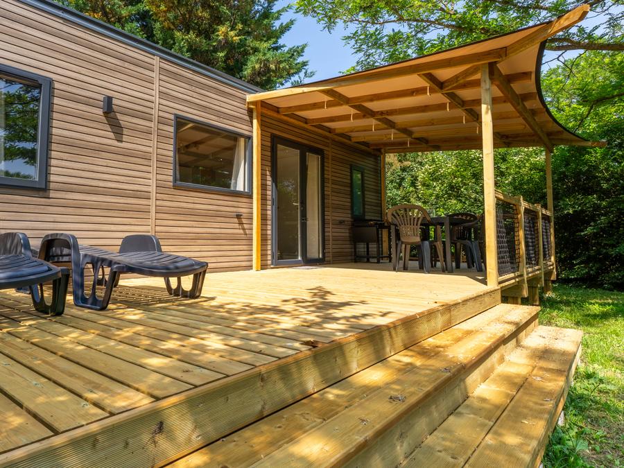 Mobilhome 6 personnes - COTTAGE Premium SPA privé 35m² 3 ch + TV + Lave-vaisselle + climatisation + plancha + terrasse XL 0