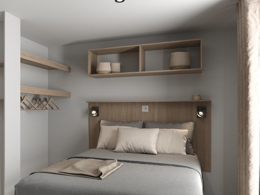 Mobilhome 4 personnes - COTTAGE Premium 2 ch 2 salles de bain 35 m2 +TV + Lave-vaisselle + clim + plancha + terrasse XL 5