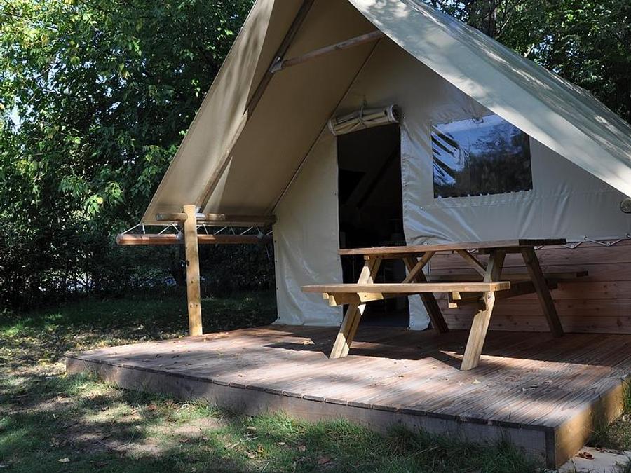 Tente en toile et en bois 4 personnes - Amazone (pas de sanitaires) 5