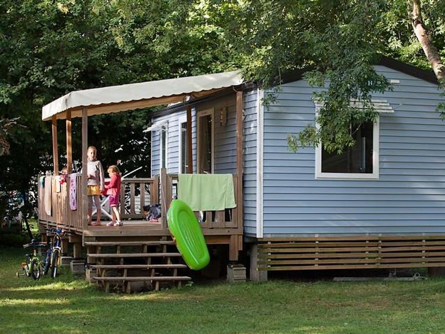 Mobilhome 4 personnes - Le Chêne (2 chambres) Arrivée Dimanche - BORD RIVIERE - Grande terrasse - TV - Free Wifi* 7