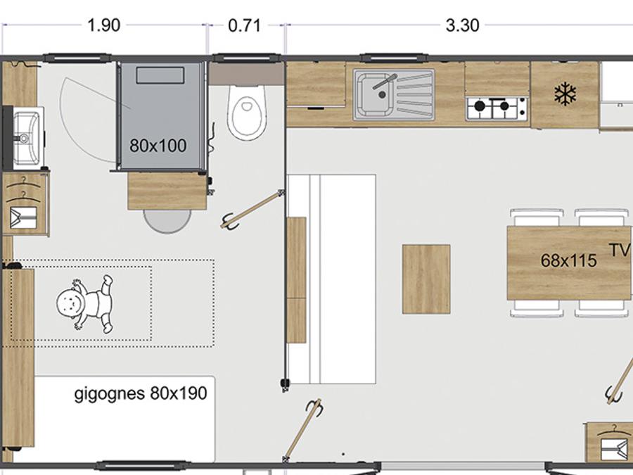 Mobilhome 4 personnes - Mobil home