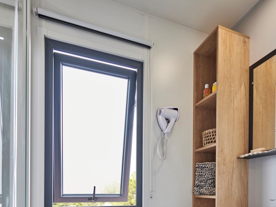 Mobilhome 6 personnes - Ecrin Vert Premium 36,8m²(3ch-6pers)+2SDB+ terrasse semi-couverte 20m² + LV + C 4