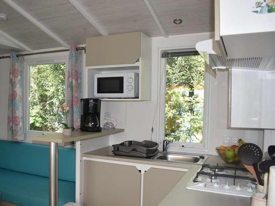Mobilhome 6 personnes - Cottage confort 32m² (3 chambres) + terrasse couverte + TV + Draps inclus 1