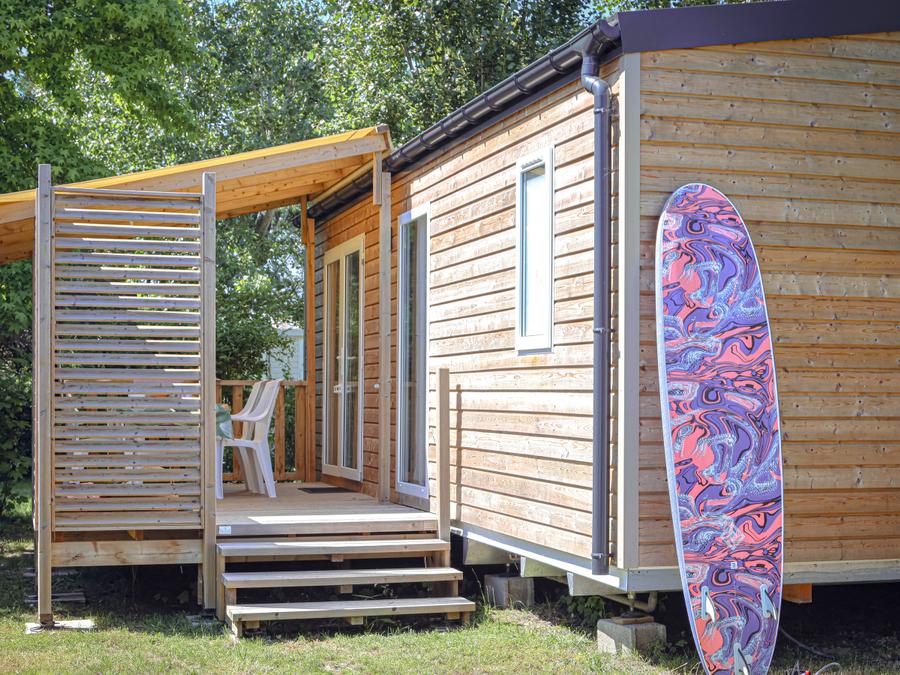 Mobilhome 4 personnes - Cottage Confort 28m² (2 chambres) + terrasse couverte + TV + Draps 0