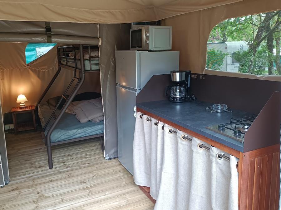 Tente en toile et en bois 5 personnes - TENTE LODGE FAMILALE 1