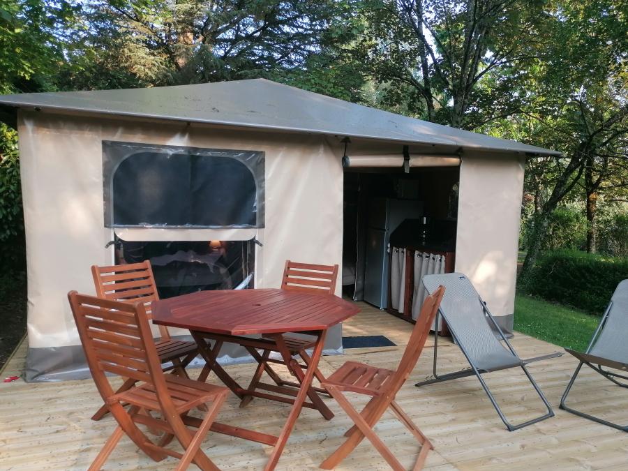 Tente en toile et en bois 5 personnes - TENTE LODGE FAMILALE 0