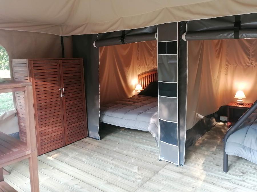 Tente en toile et en bois 5 personnes - TENTE LODGE FAMILALE 2
