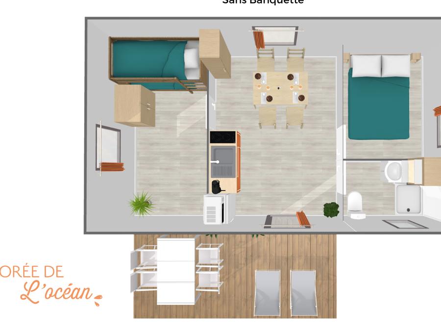 Mobilhome 4 personnes - Cottage Eco 2 chambres 10