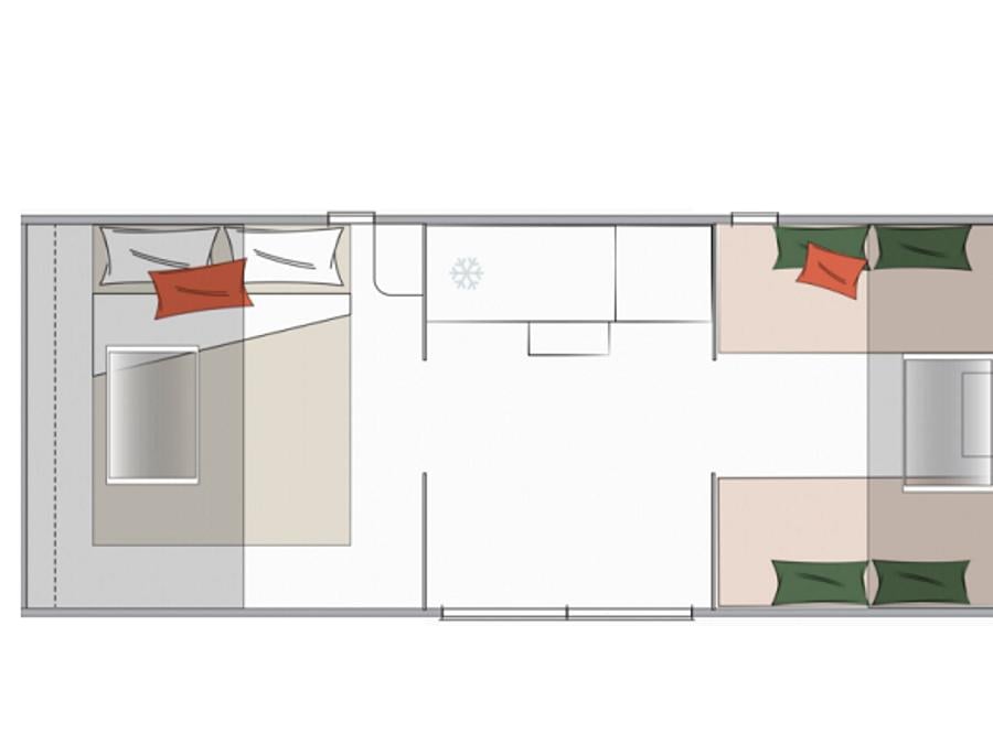 Bungalow toilé 4 personnes - TENTE COCO SWEET (Sans sanitaires) (EDEN) 7