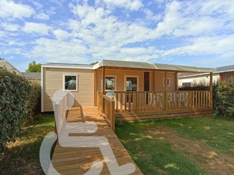 Mobilhome 5 personnes - C- Mobil-home Hélios - PMR - 2 chambres - 32m² avec terrasse semi-couverte 0