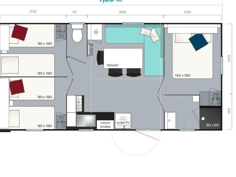 Mobilhome 6 personnes - Mobil-home super titania 3 1