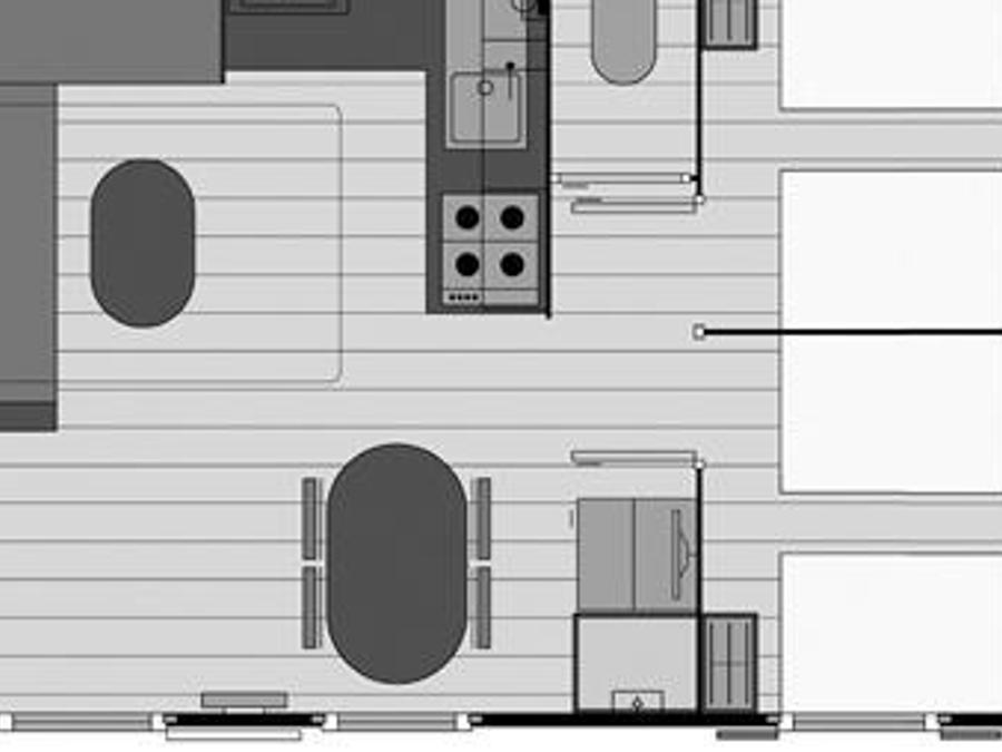 Mobilhome 6 personnes - G -3 ch. Confort - DIMANCHE 12