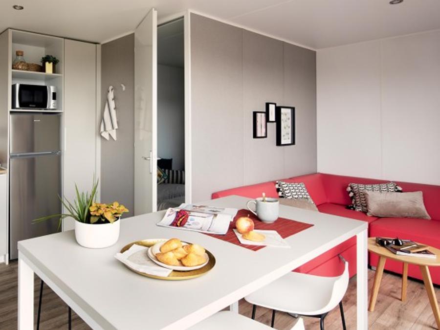 Mobilhome 6 personnes - Mobil-home 28m² (2 chambres) + grande terrasse semi-couverte de 15m2 1