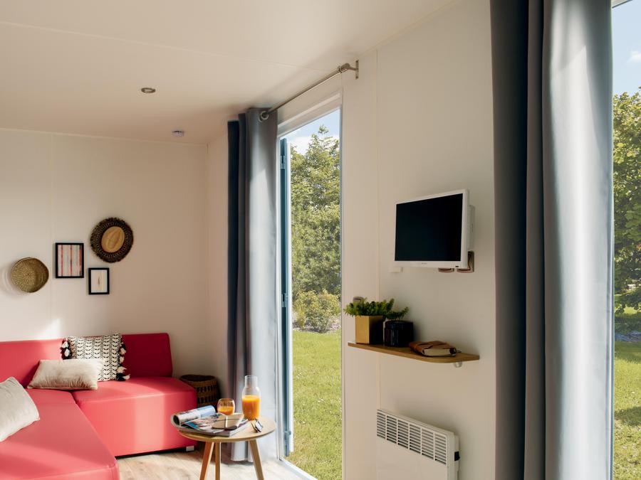Mobilhome 6 personnes - Mobil-home 28m² (2 chambres) + grande terrasse semi-couverte de 15m2 8