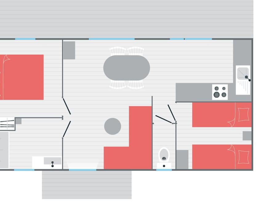 Mobilhome 4 personnes - OYAT CONFORT SPA 2 chambres 34m² 1