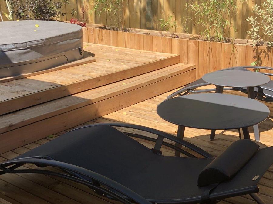 Mobilhome 4 personnes - Mobil-home Premium 34 m² - 2 chambres + 2 salles de bains + terrasse semi-couverte + spa privatif 3