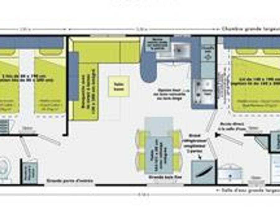 Mobilhome 4 personnes - Standard 30m² - 2 chambres 4