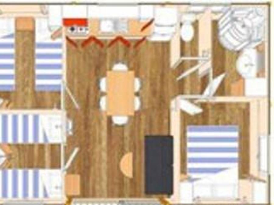 Chalet 6 personnes - Confort 35m² - 3 chambres 5