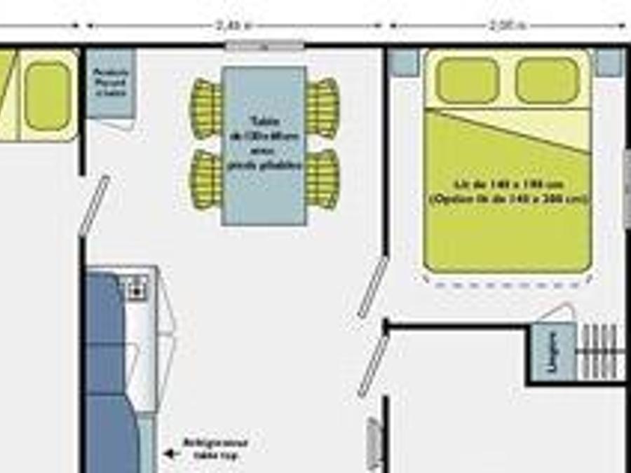 Mobilhome 4 personnes - Sans salle de bain, avec WC 2