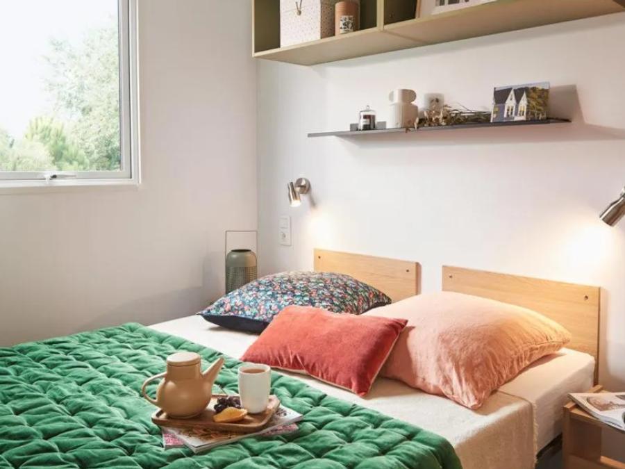 Mobilhome 6 personnes - Confort 35m² - 3 chambres + terrasse semi-couverte + TV 1