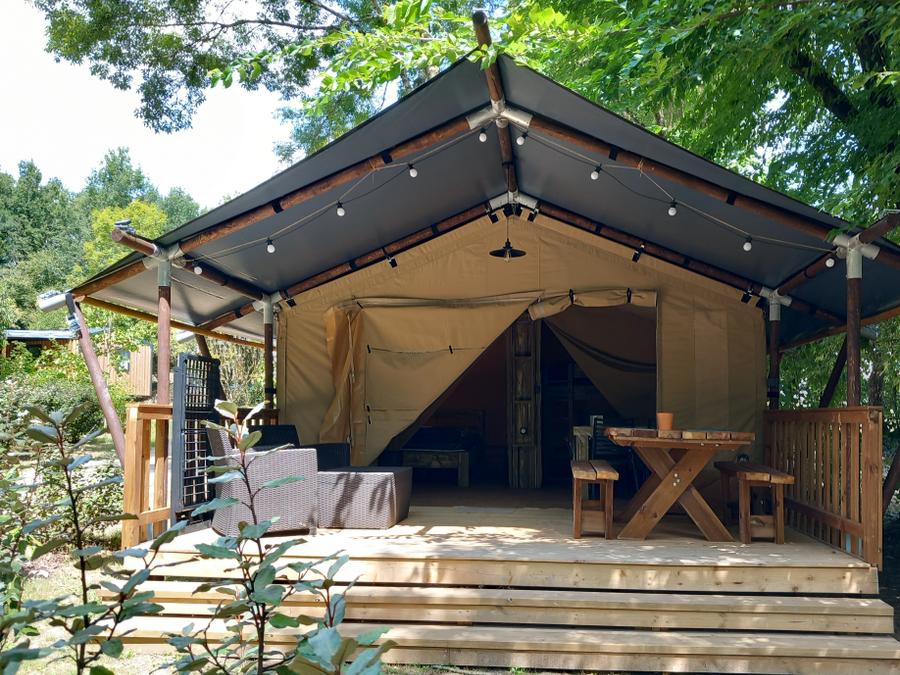 Tente en toile et en bois 4 personnes - Tente Lodge 2ch. 20m2 (2025) 4