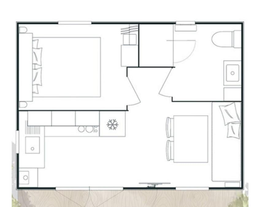 Mobilhome 4 personnes - Mobil-home Cocoon 4 personnes 1 chambre 20m² 4