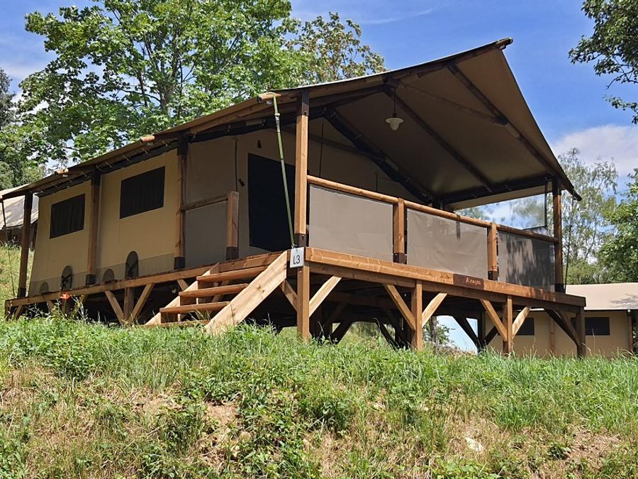Lodge 5 personnes - Tente Ecolodge Premium 34m² - 2 chambres - terrasse couverte 1