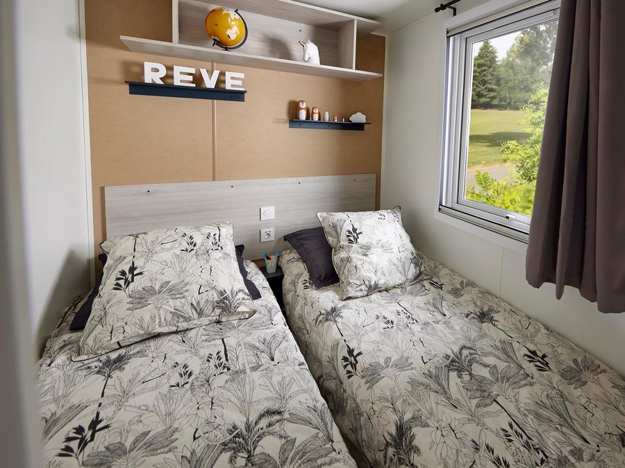 Mobilhome 6 personnes - Mobil-home Premium 35m² - 3 chambres - Vue château - terrasse couverte - Climatiseur 5
