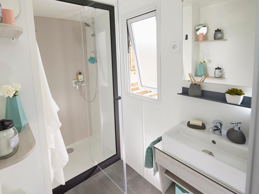 Mobilhome 6 personnes - Mobil-home Premium 35m² - 3 chambres - Vue château - terrasse couverte - Climatiseur 6
