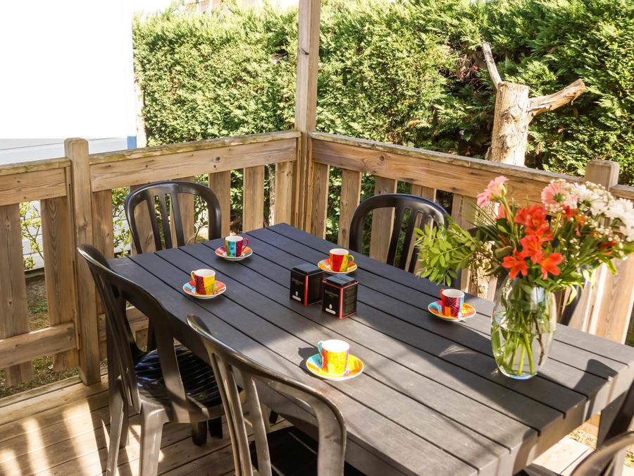 Mobilhome 6 personnes - Mobil-home Bermudes 3 chambres avec terrasse 1/6 pers 8