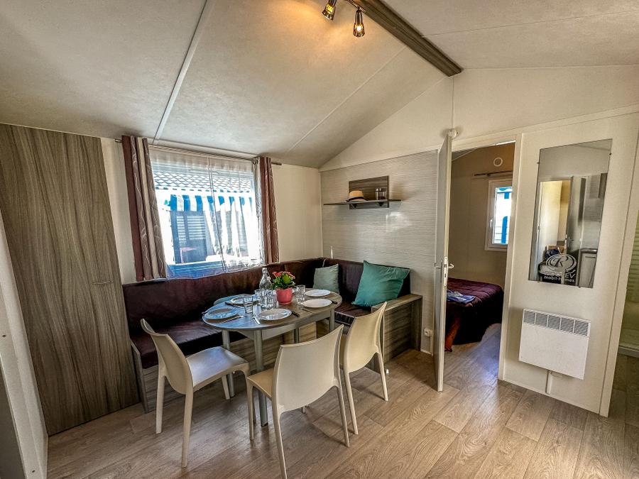 Mobilhome 6 personnes - Mobil-home Bermudes 3 chambres avec terrasse 1/6 pers 7