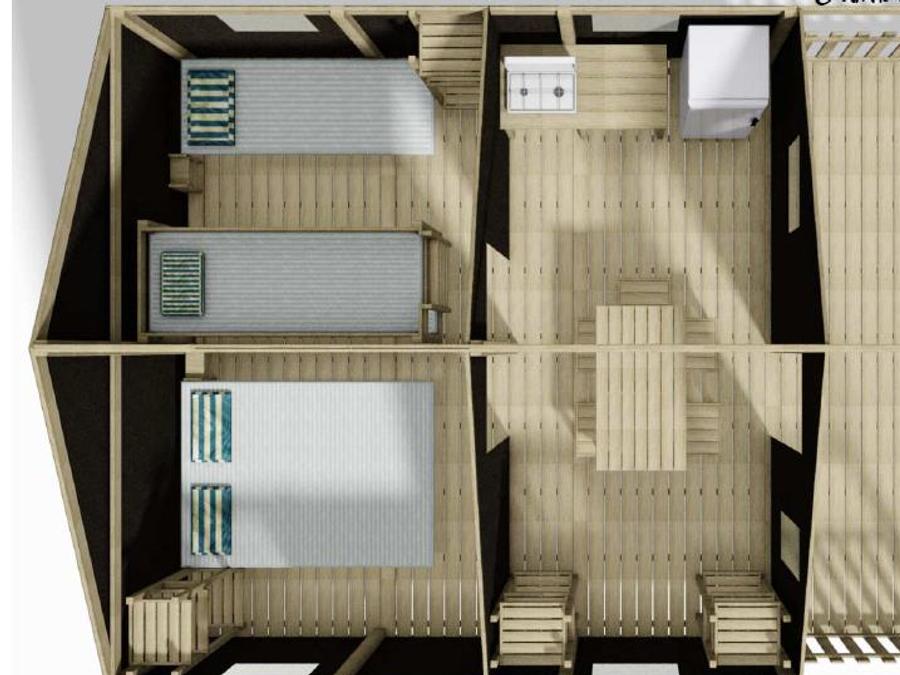 Tente en toile et en bois 4 personnes - Lodge Cambodgia 2 chambres 1/4 pers 9