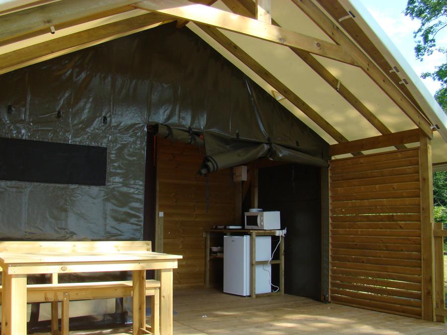 Tente en toile et en bois 4 personnes - Lodge Cambodgia 2 chambres 1/4 pers 3