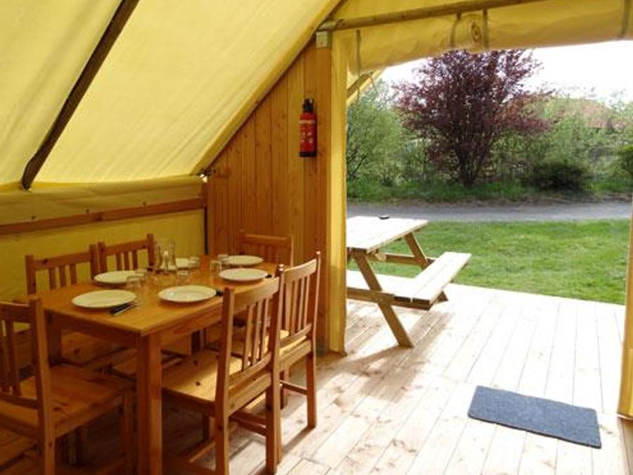 Tente 7 personnes - LOCATION TENTE LODGE 24m² (3 chambres + mezzanine) 7 pers 1