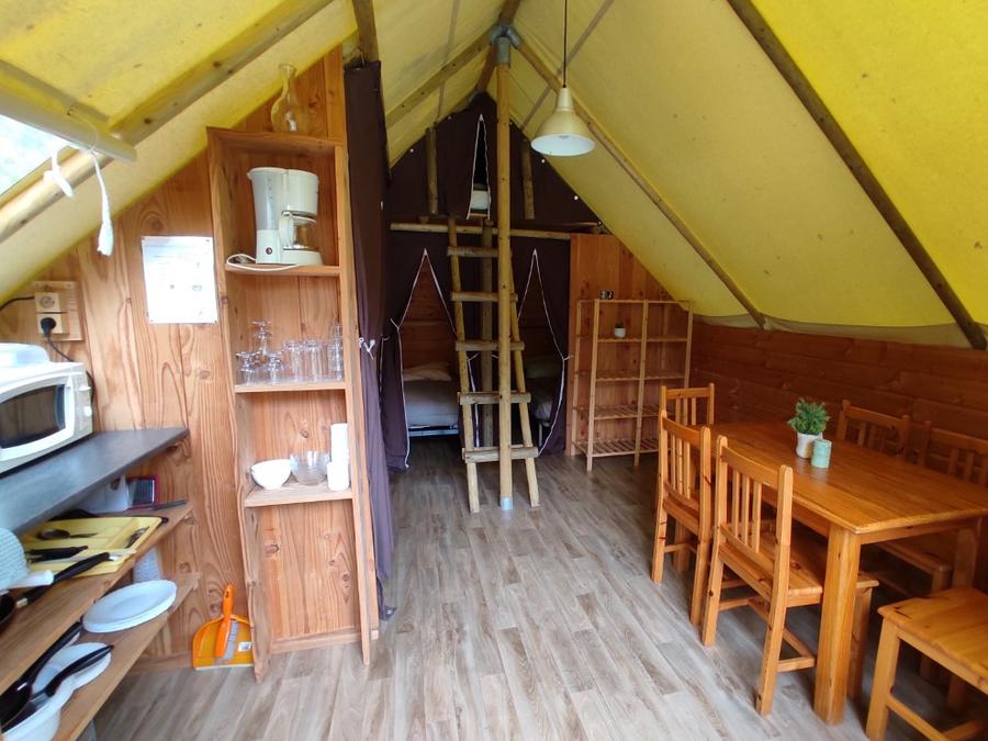 Tente 7 personnes - LOCATION TENTE LODGE 24m² (3 chambres + mezzanine) 7 pers 4