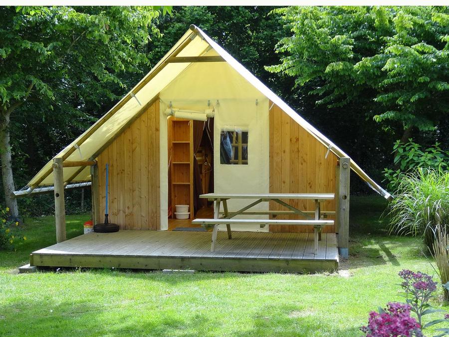 Tente 7 personnes - LOCATION TENTE LODGE 24m² (3 chambres + mezzanine) 7 pers 0